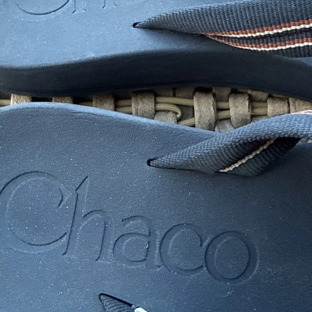 CHACO CHILLOS Flip Flop Navy Slip-On Arch-Support Beach Sandal Men's 7 US 40 EU